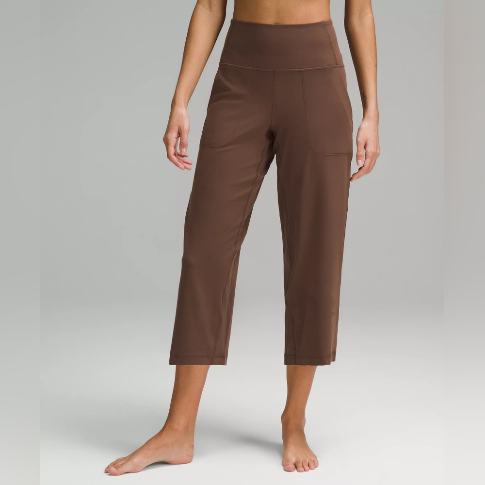 Lululemon Align High-Rise Wide-Leg Crop Pant in Espresso